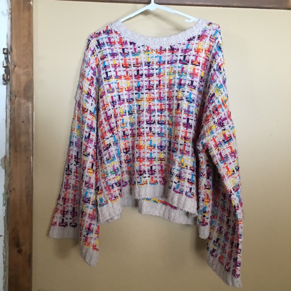 She + Sky S/M sweater with bell sleeves
